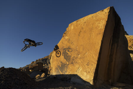 ANYTIME_UtahW_SLorencePhoto_01 Robin Goomes in Big Water, Utah during the filming of 'Anytime!' by Anthill Films