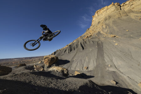 ANYTIME_UtahW_SLorencePhoto_12 Robin Goomes in Big Water, Utah during the filming of 'Anytime!' by Anthill Films